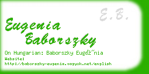 eugenia baborszky business card